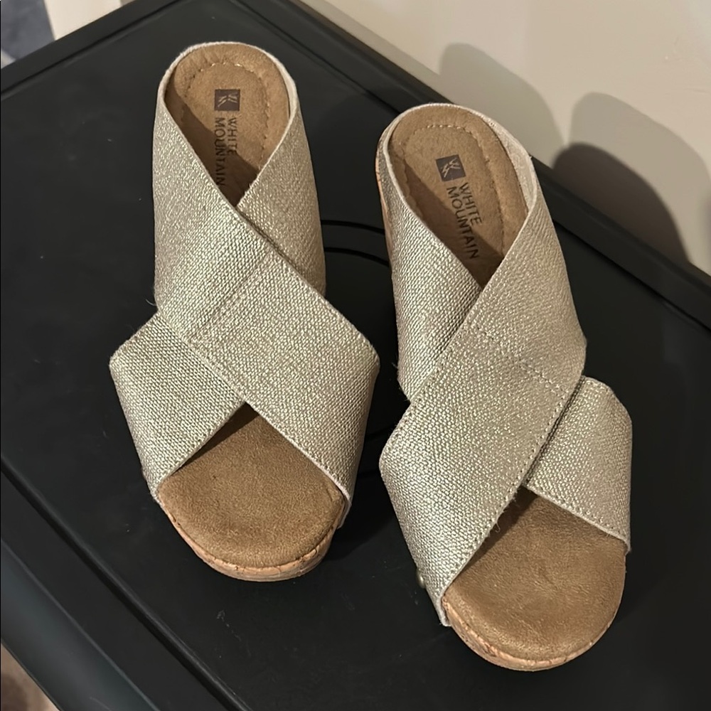 Golden Women's Wedge Sandals